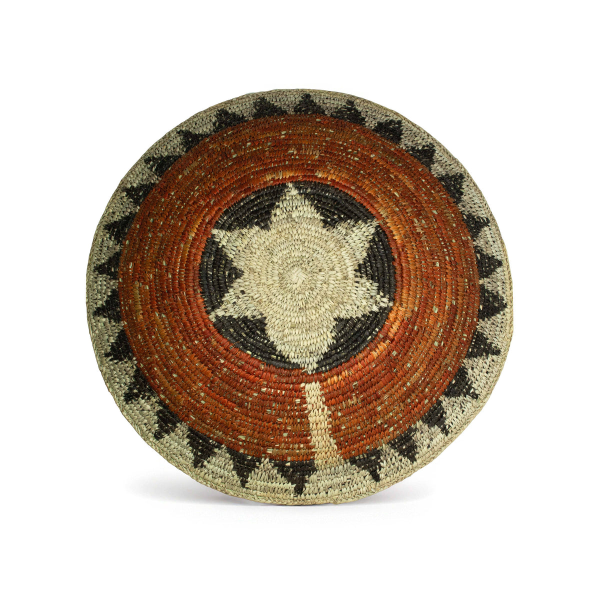 14" Handwoven Broad Band Star Bowl for Wall Basket Decor