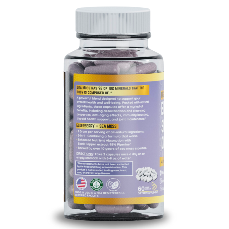 Elderberry Sea Moss Capsule - 60 Capsules | Herb To Body