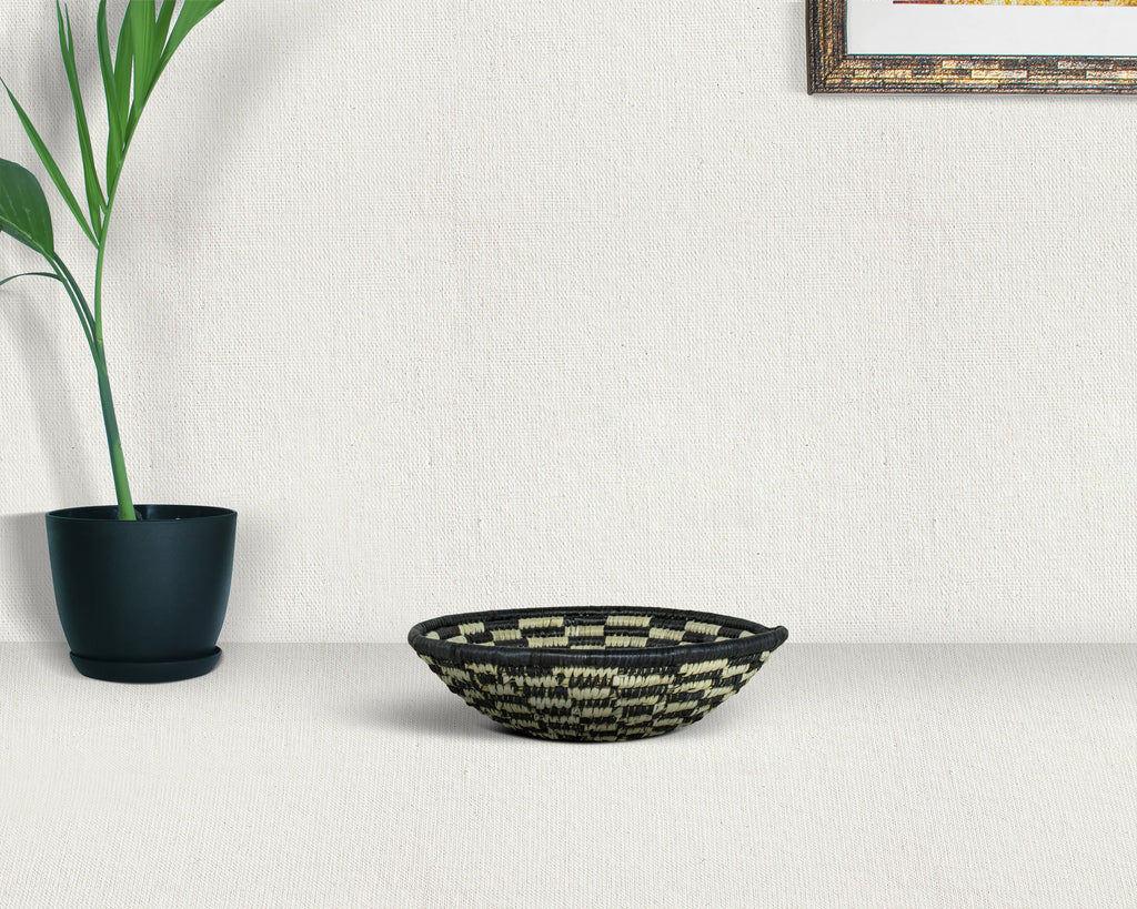 7" Handwoven Bowl Basket - Southwestern Basket