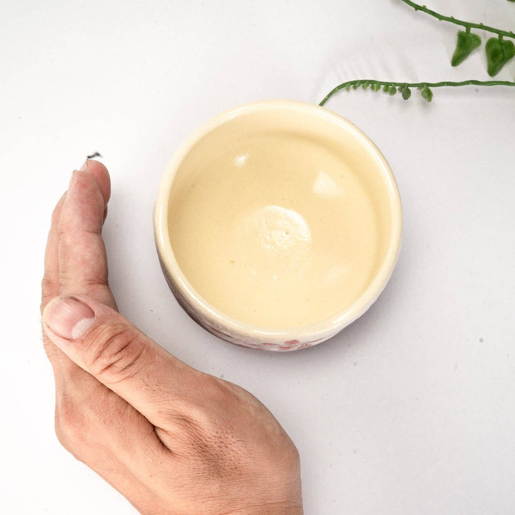 Pink Cherry Blossoms Mini Matcha Bowl 8oz 3.75"D x 1.5"H Porcelain JP (1/36)