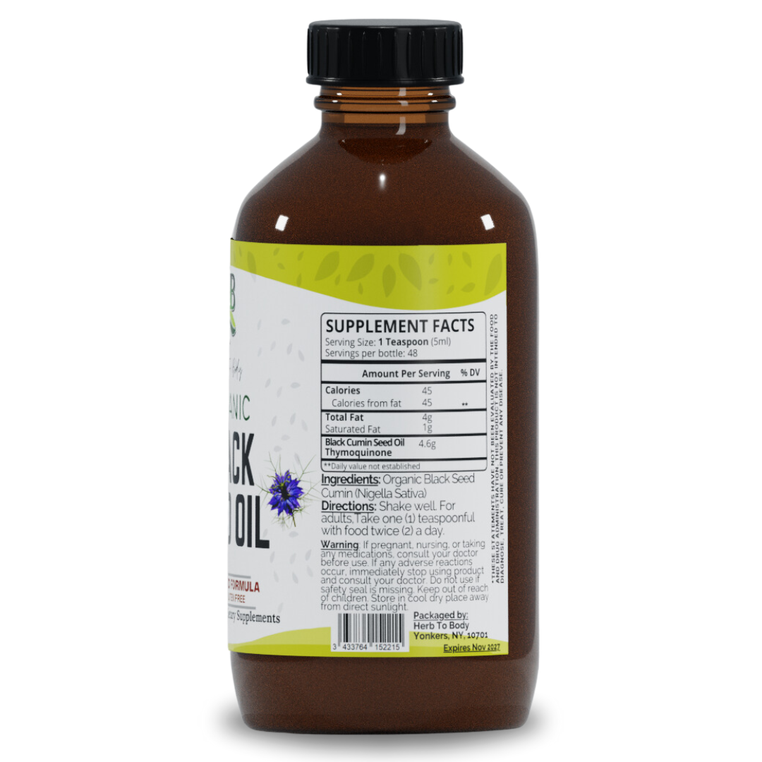 Organic Black Seed Oil (Cold-Pressed)