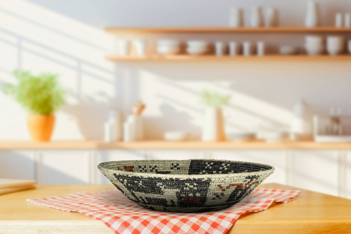 14" Handwoven Stories Bowl for Wall Basket Decor