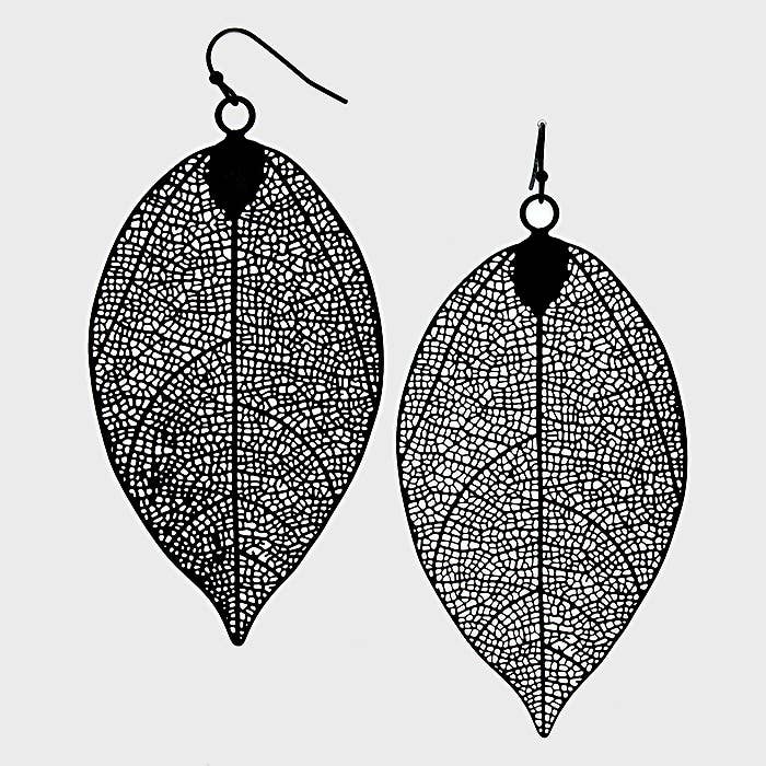 Metal Leaf Earrings