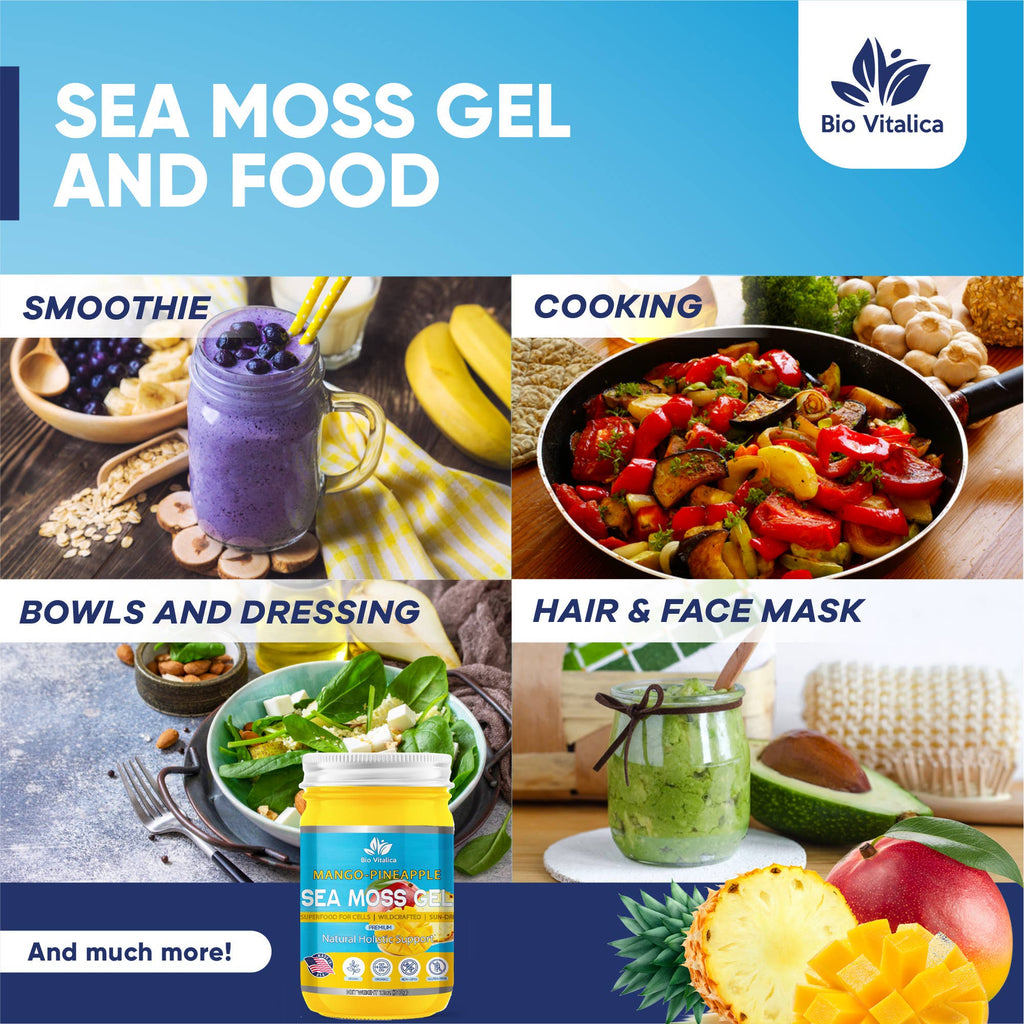 Sea Moss Gel by BioVItalica (Mango Pineapple)