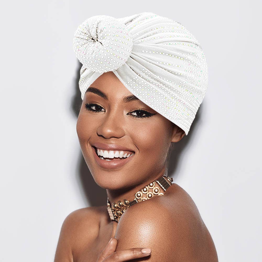 Bling Studded Turban Hair Wrap