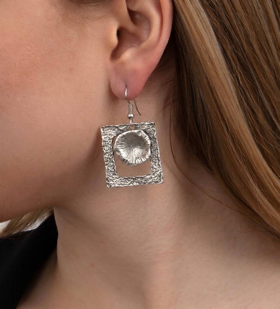Antique Silver Plated Bohemian Style Earrings