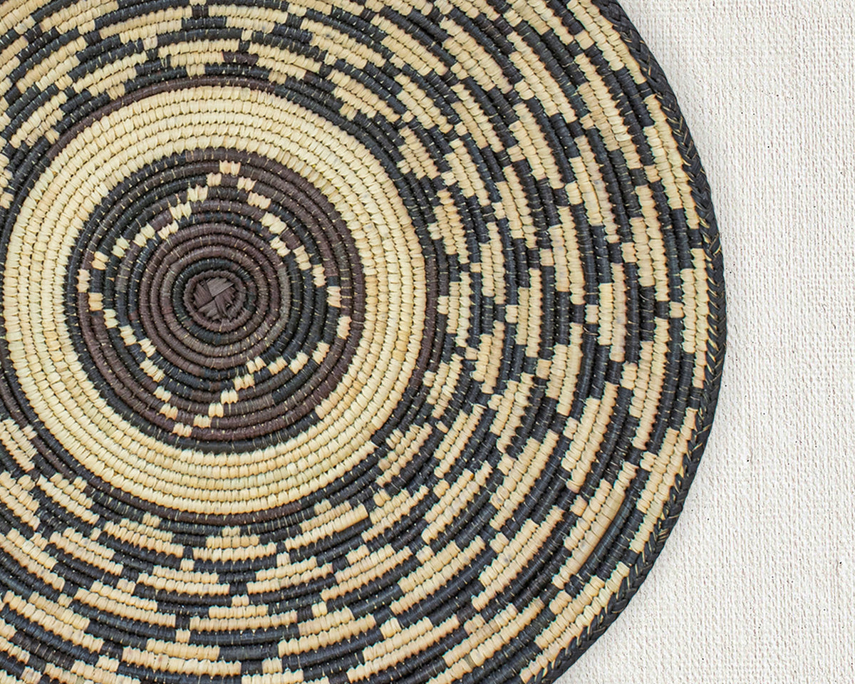 14" Handwoven Chopper Maze Bowl for Wall Basket Decor
