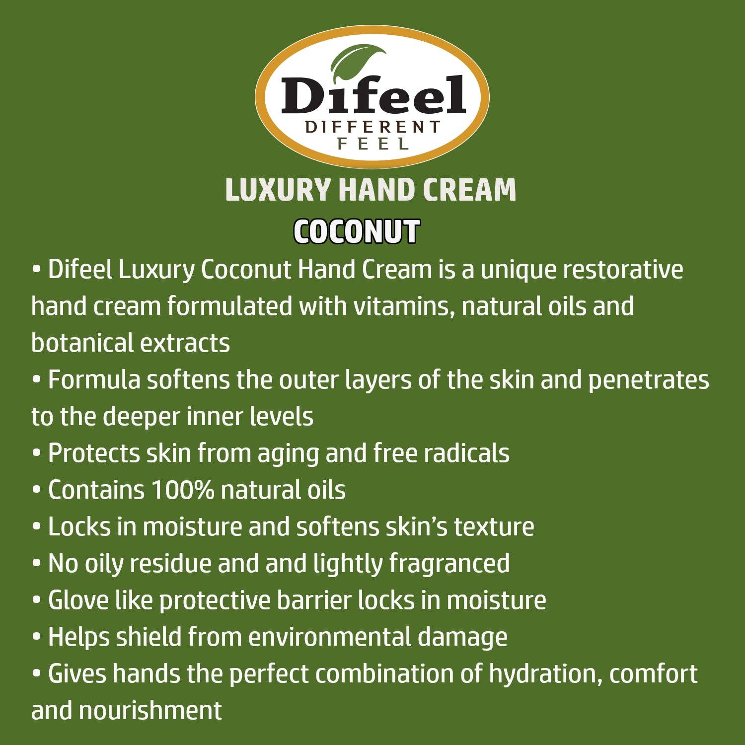 Luxury Moisturizing Hand Cream - Coconut Oil 1.4 oz.