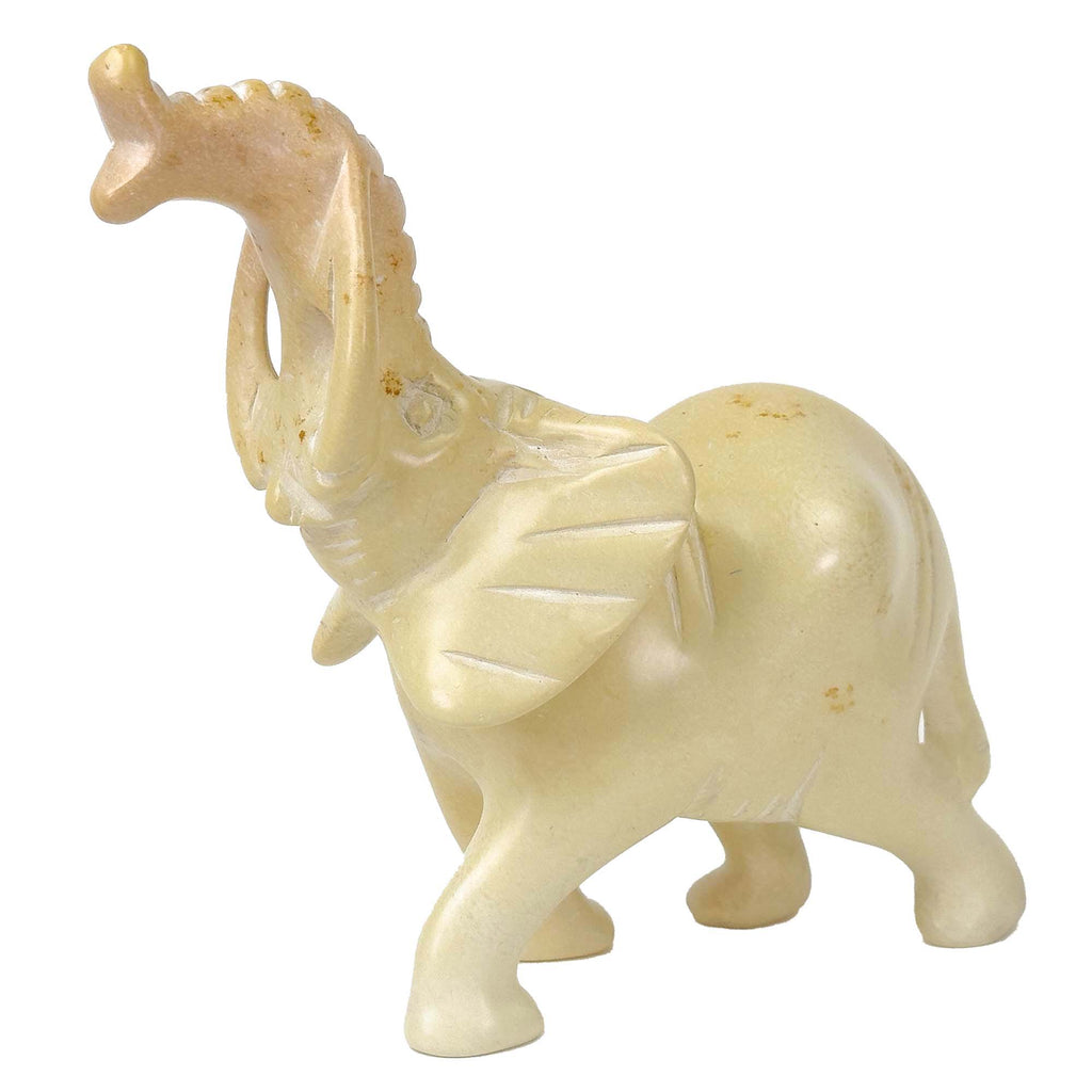 Soapstone Elephant Natural Stone Sculpture