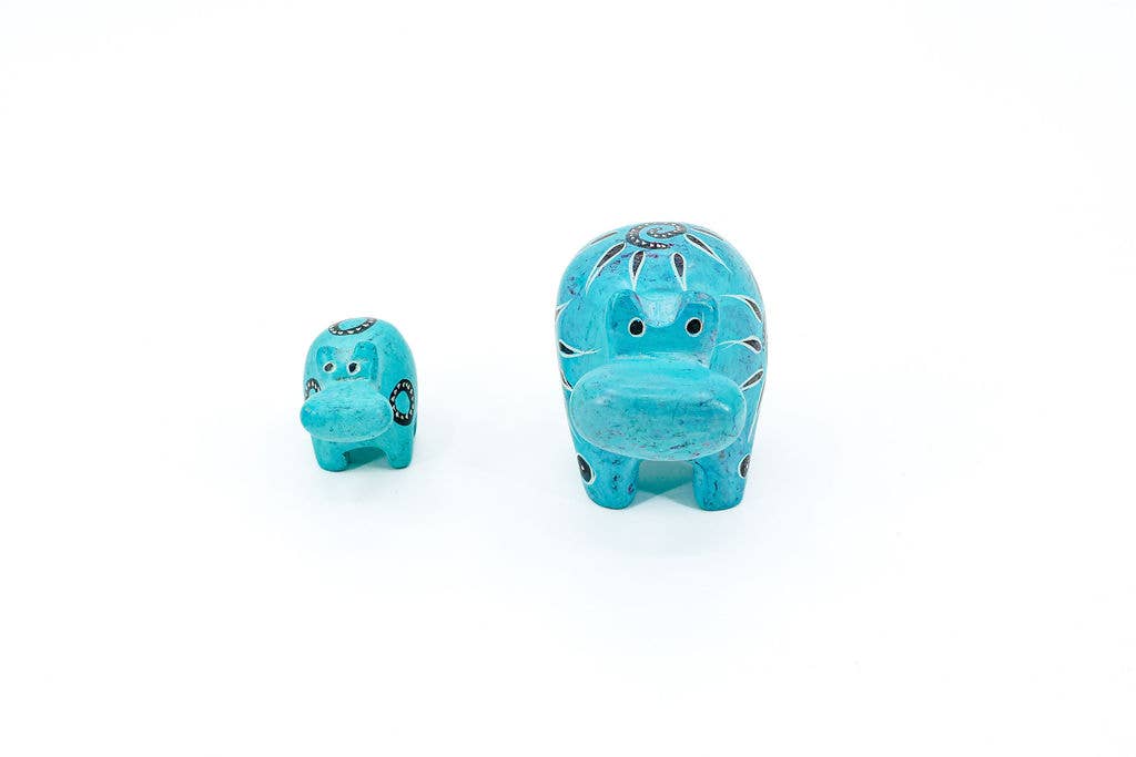 Soapstone Animal Figurine, hippopotamus small