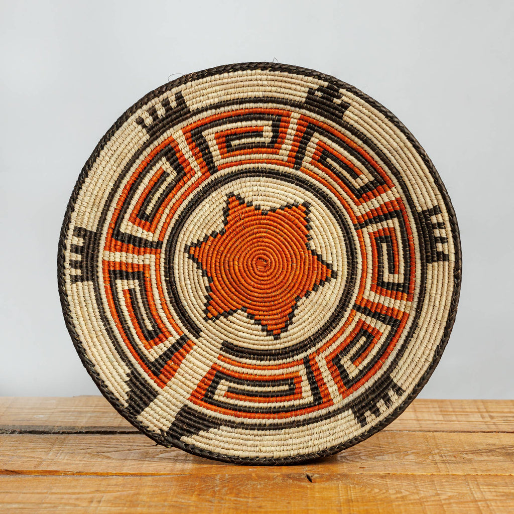 14" Handwoven Rising Star Bowl for Wall Basket Decor