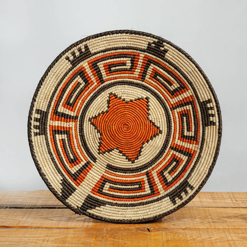 14" Handwoven Rising Star Bowl for Wall Basket Decor