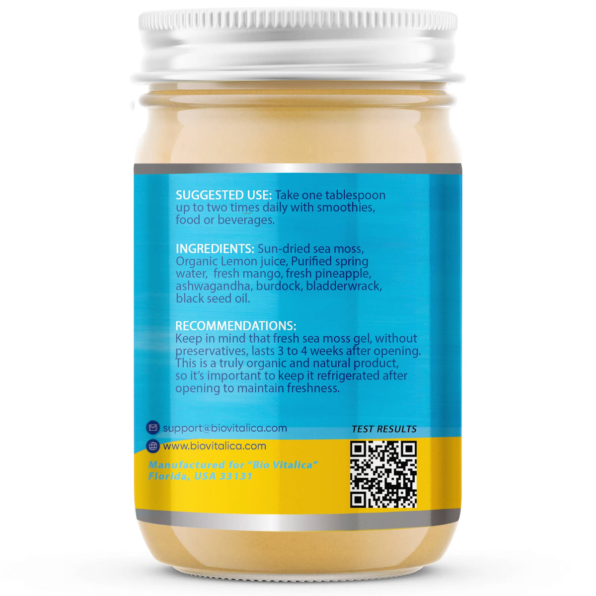 Mango-Pineapple Sea Moss Gel Black Seed Oil & Ashwagandha