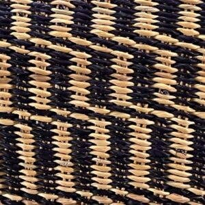 African Bolga Baskets : Navy/Nat. Set of Rectangles(G-145N+)