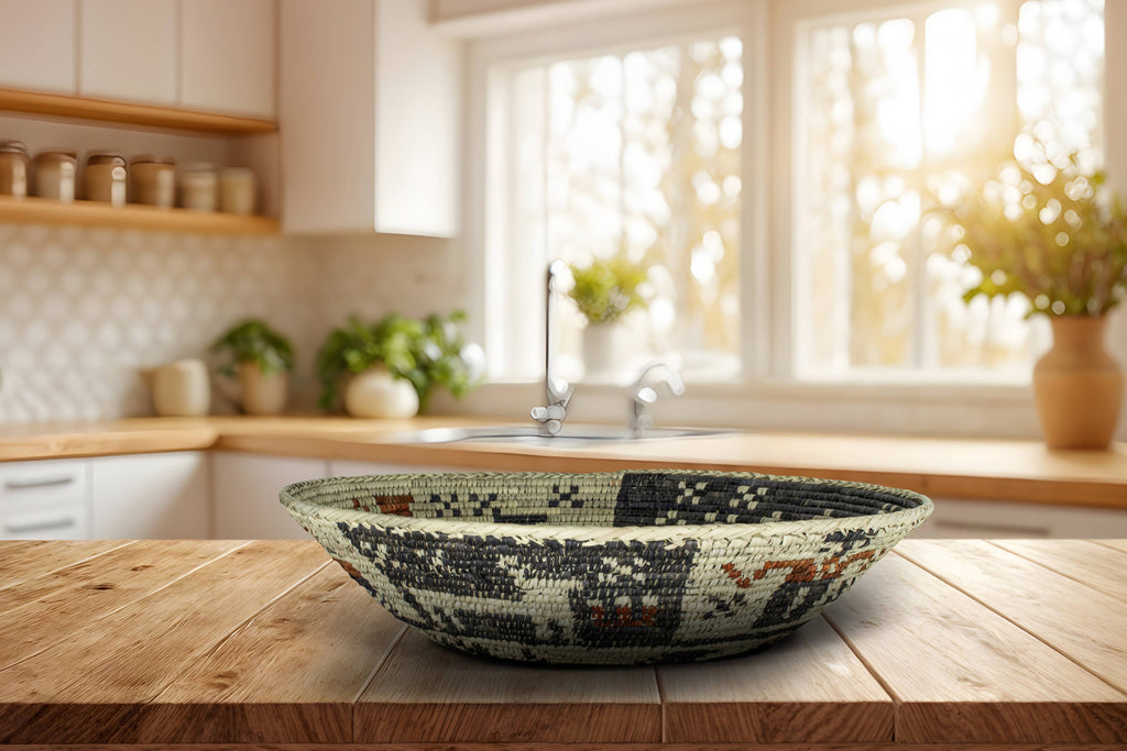 14" Handwoven Stories Bowl for Wall Basket Decor