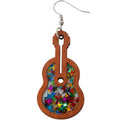WOOD SPARKLE GUITARS EARRINGS