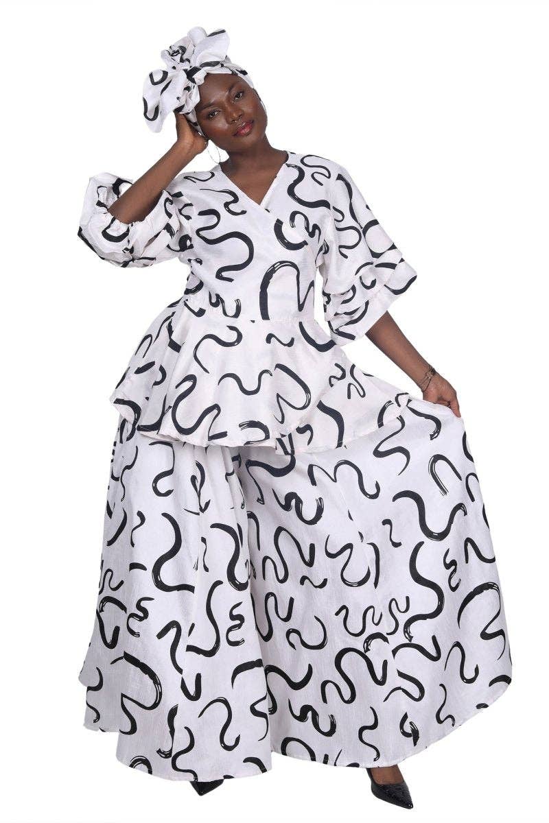 2 Piece Palazzo Set APS-25073-B078