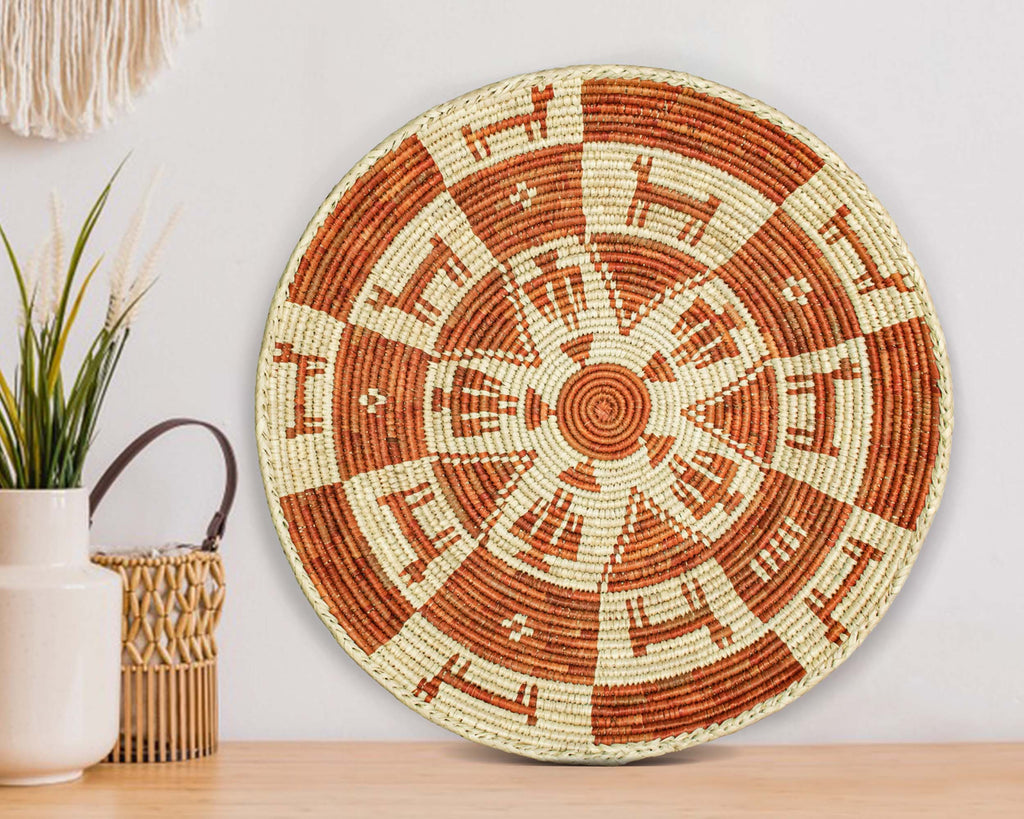 14" Handwoven Guardian Path Bowl for Wall Basket Decor