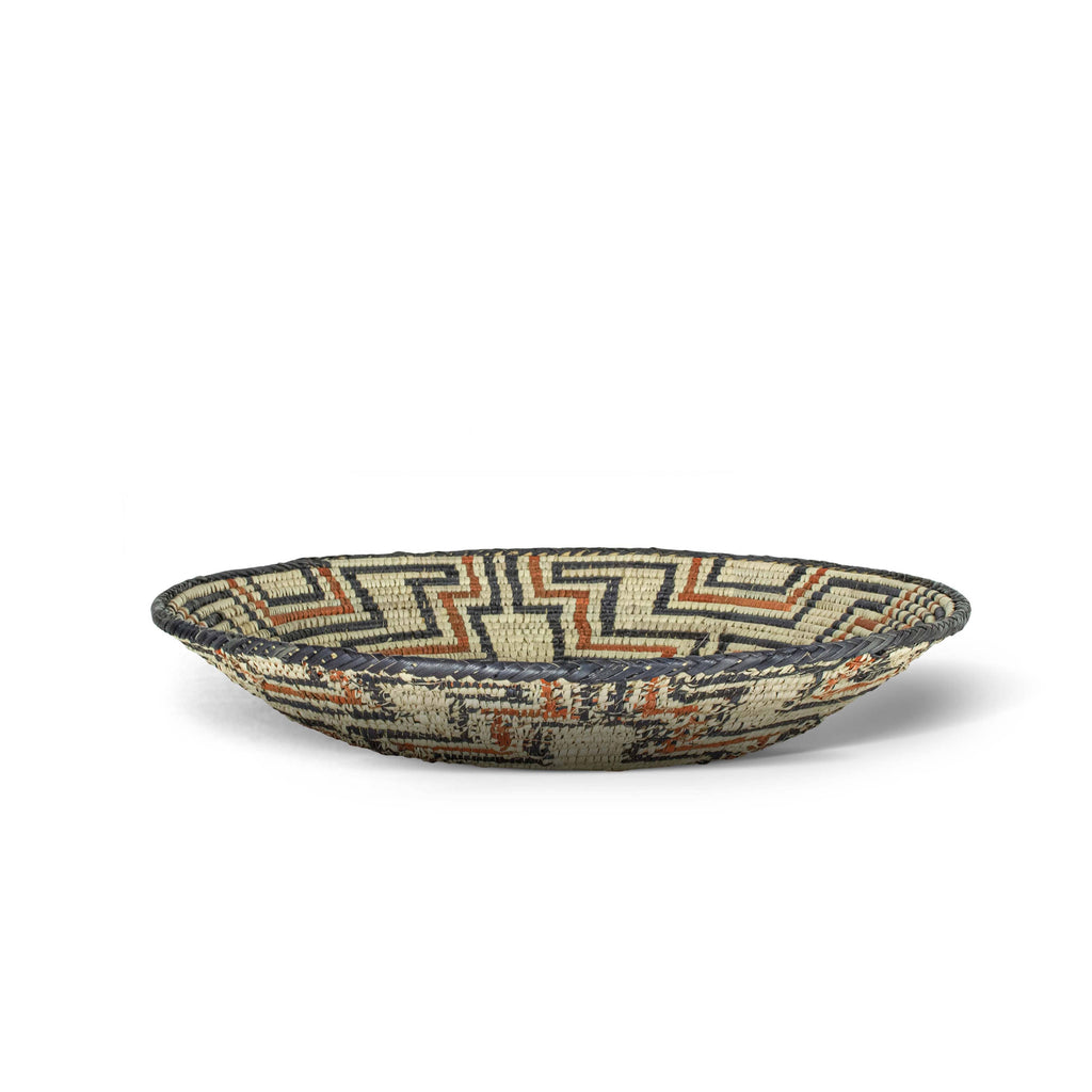 14" Handwoven Arrow Point Bowl for Wall Basket Decor