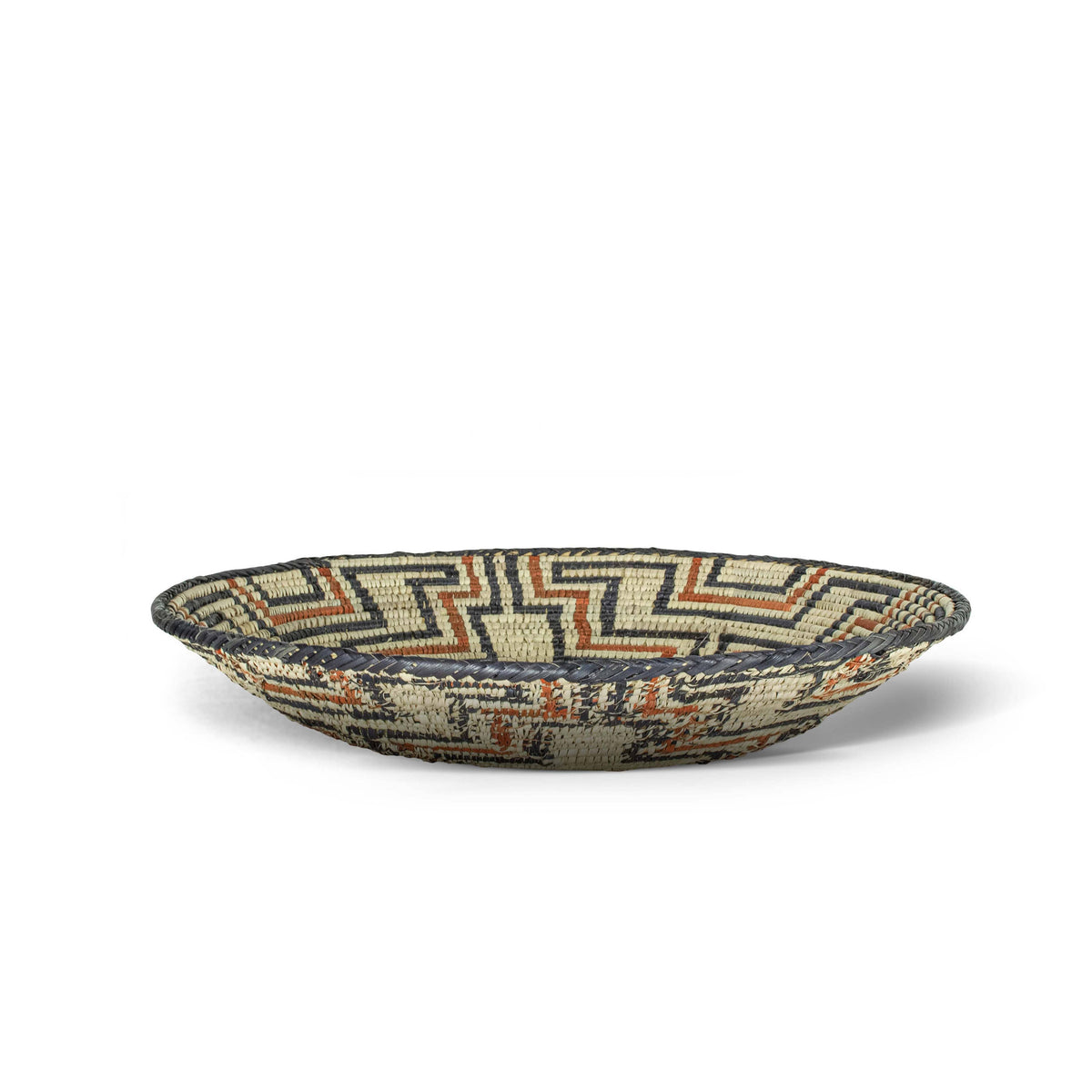 14" Handwoven Arrow Point Bowl for Wall Basket Decor