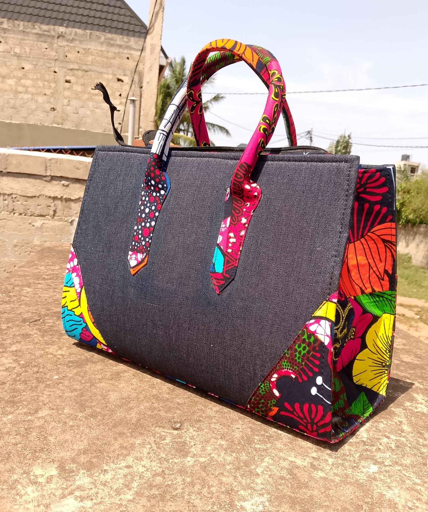 African Print Handbag