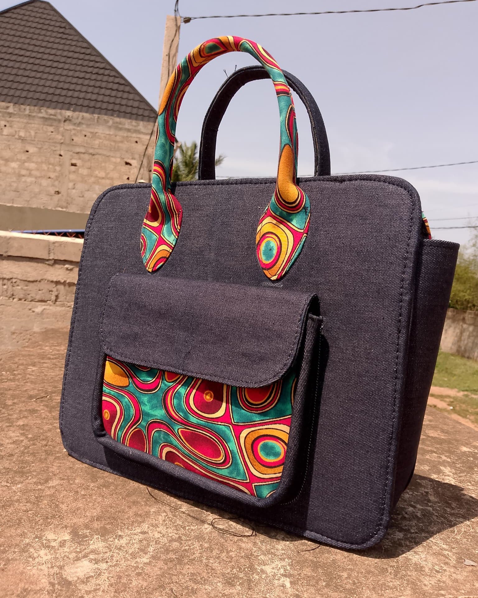 African Print Handbag