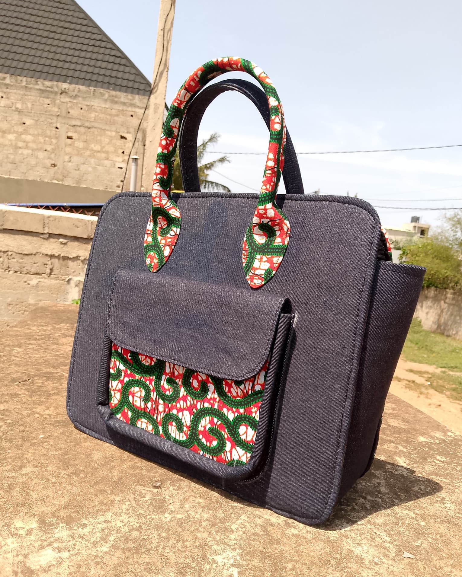 African Print Handbag