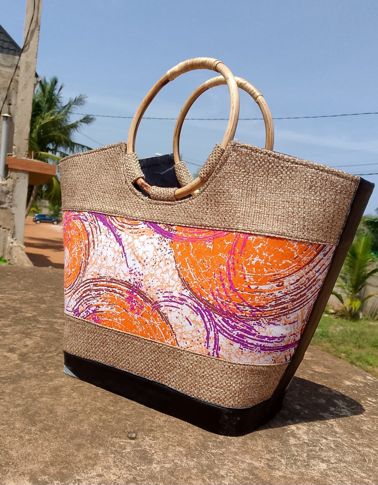 African Print Handbag