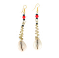 About Cowrie Shell Spiral Earrings