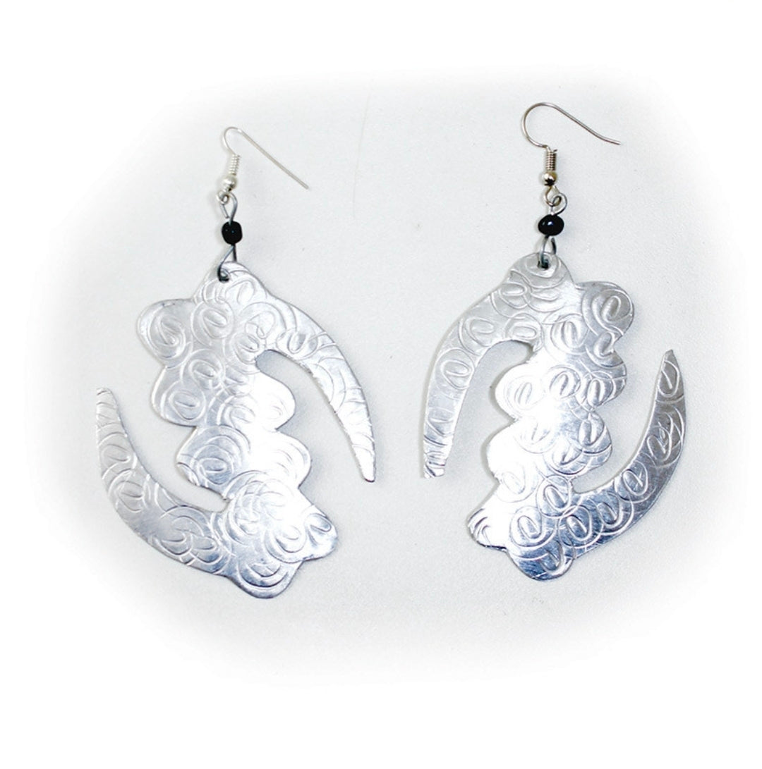 Silver Earrings: Gye Nyame