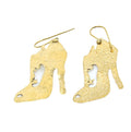 Kenyan Brass Glam High Heals Earrings