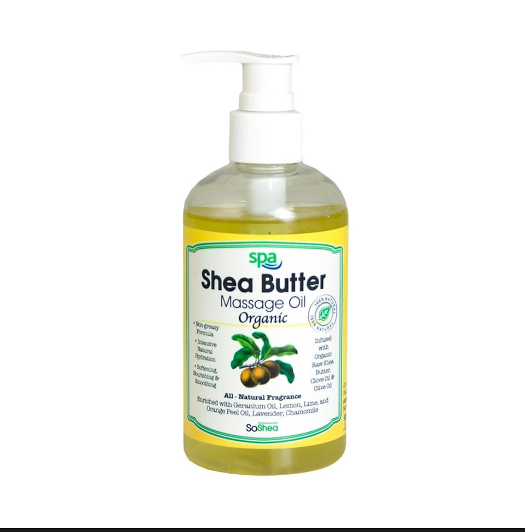 Healing Shea Butter Massage Oil - 8 oz