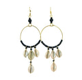 4-Cowrie Shell Hoop Earrings
