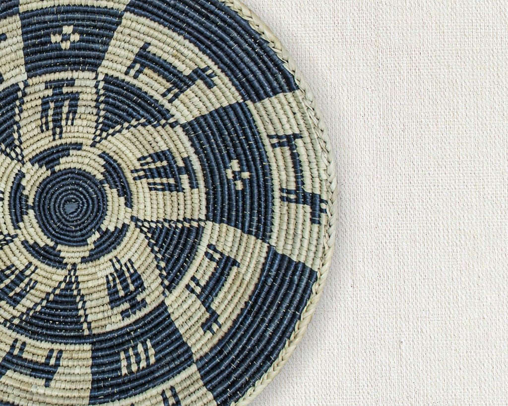 14" Handwoven Guardian Path Bowl for Wall Basket Decor