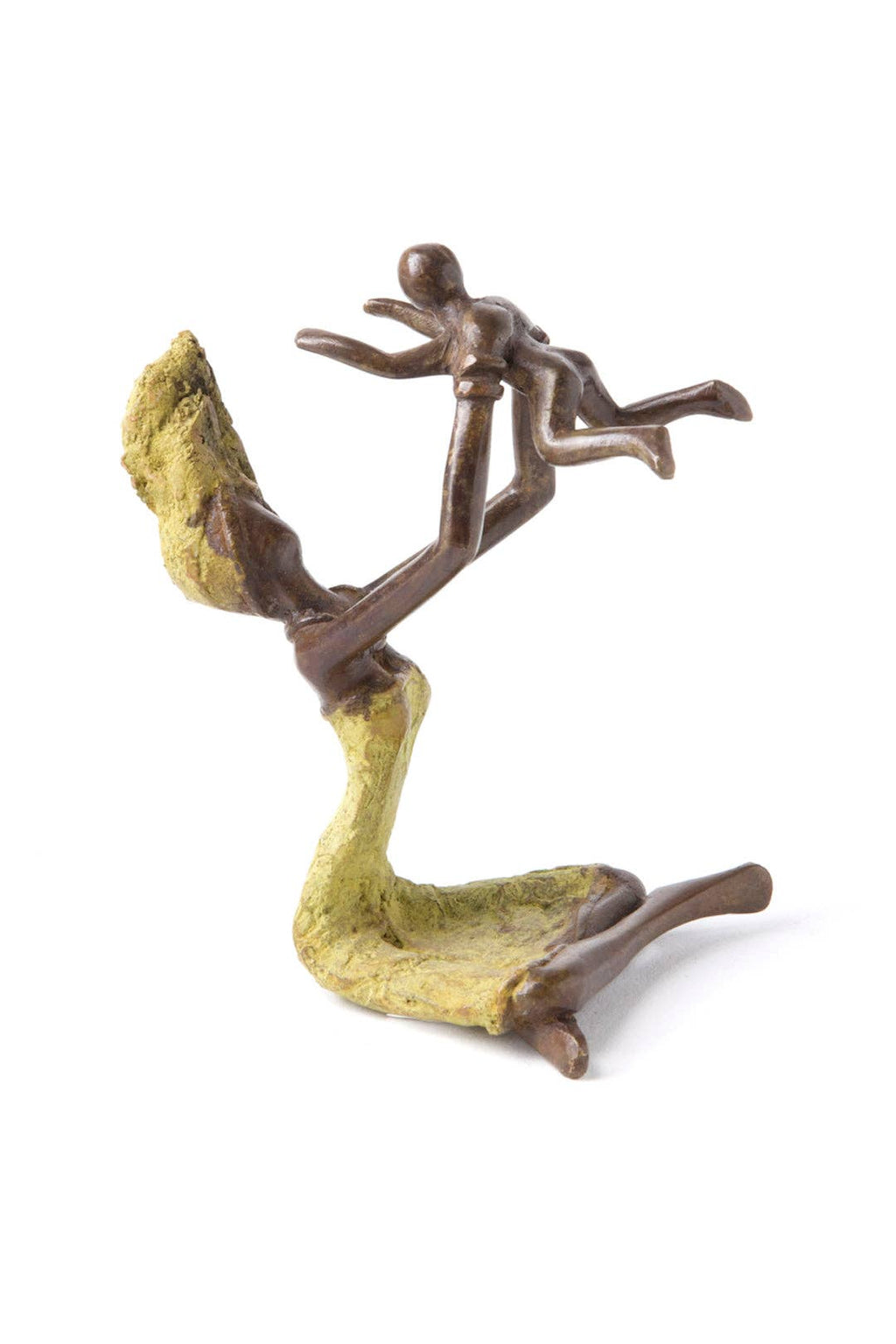Bronze Playtime Mother & Child Sculpture - Mother's Day Gift