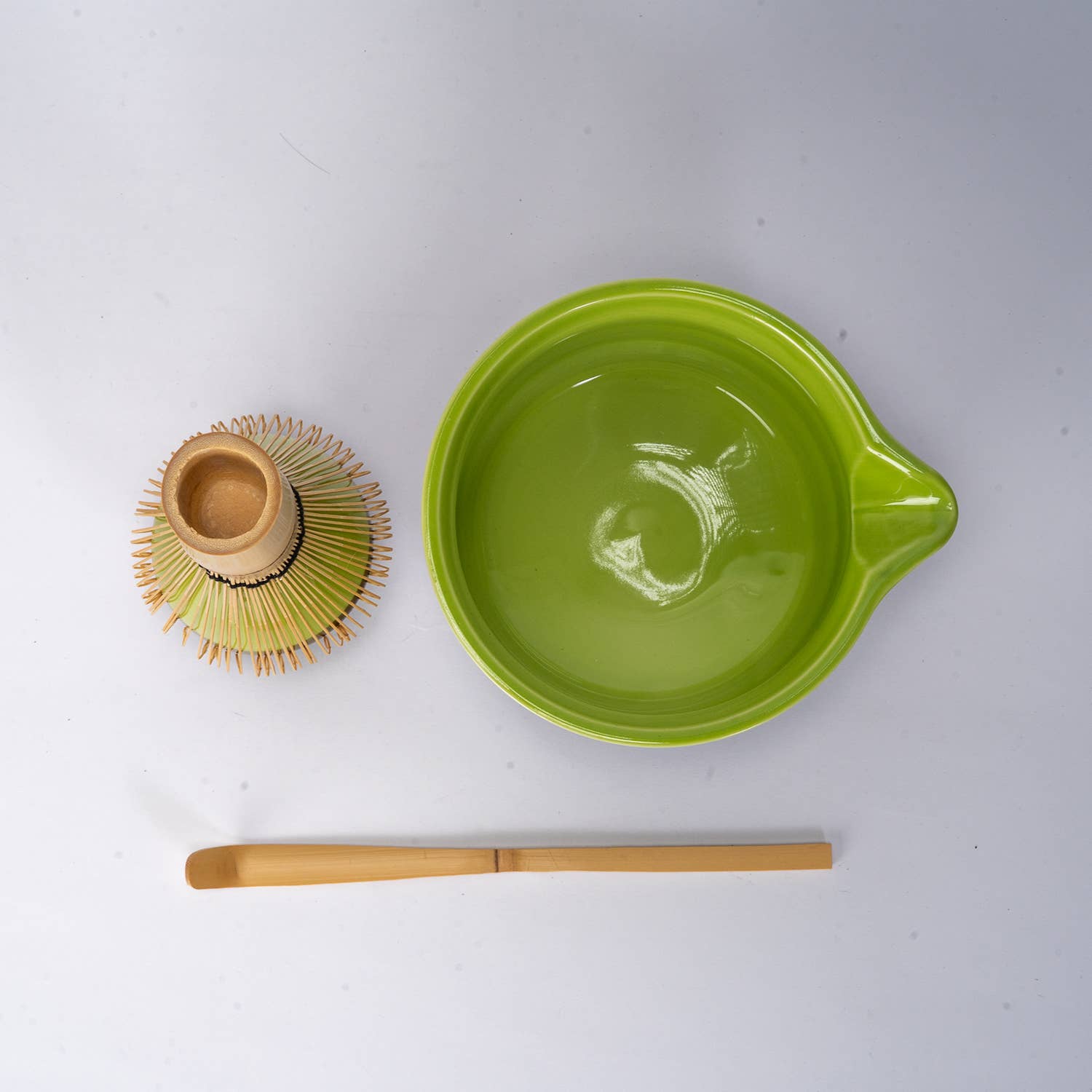 4 Piece Ceremonial Matcha Bowl Whisk Stand and Scoop Set (1/10)