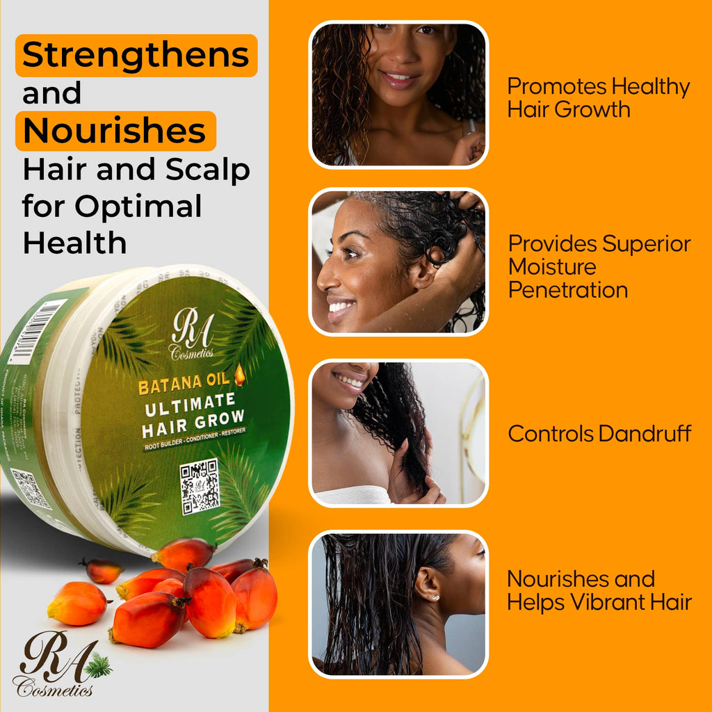Batana Oil Ultimate Hair Grow, 8oz - Daily Use