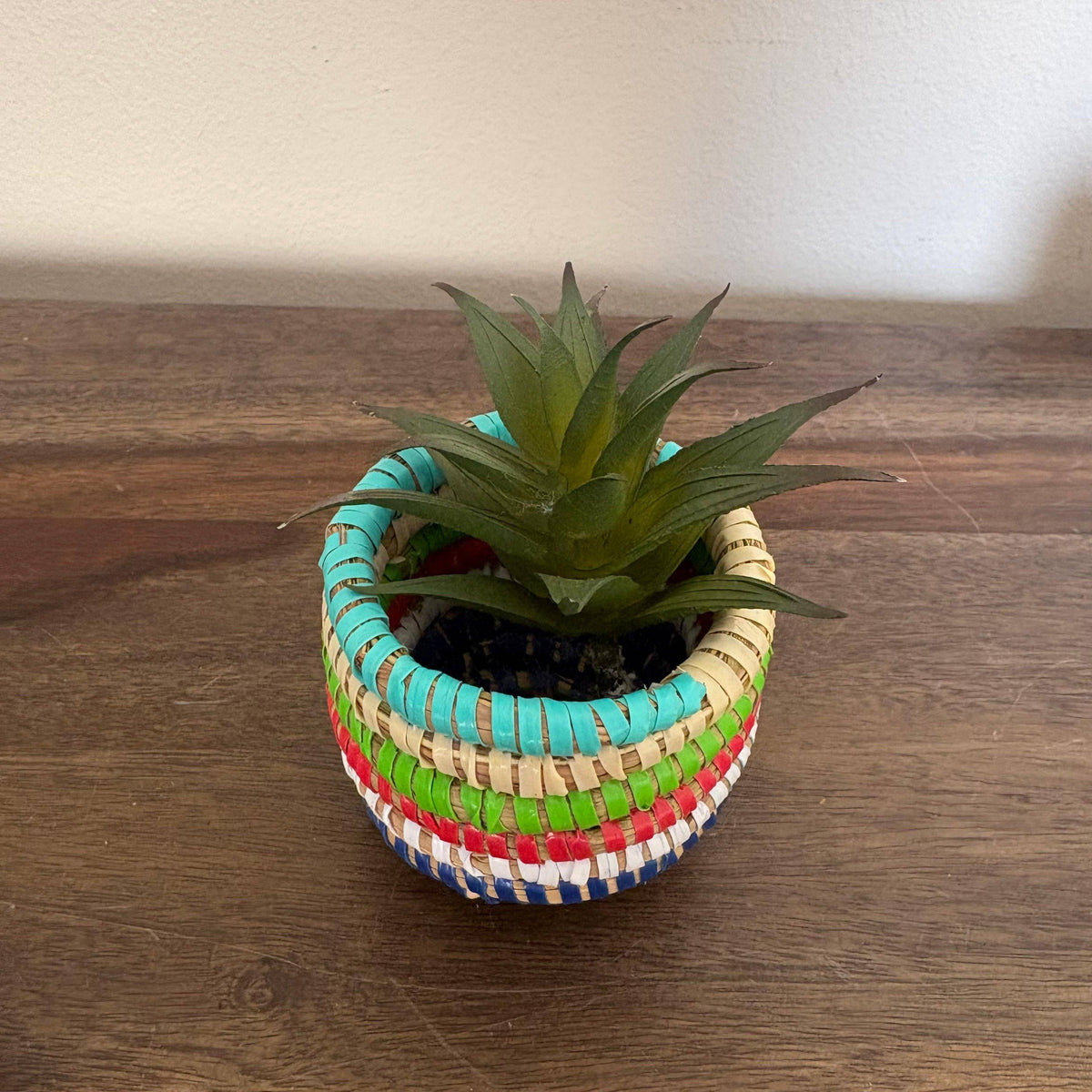 Flat Lidded Mini Sweetgrass Basket, Assorted - Set of 6