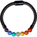 Vegan Leather Braided Bracelet w/ Magnetic Clasp - 7