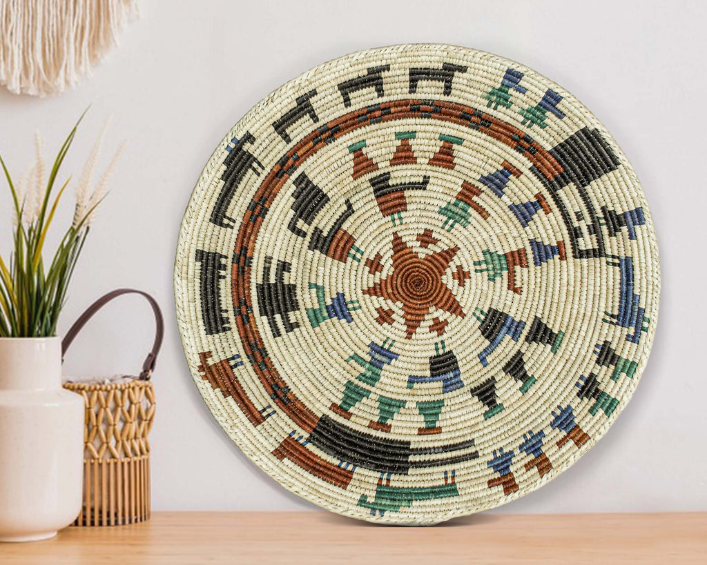 14" Handwoven Park Story Bowl for Wall Basket Decor