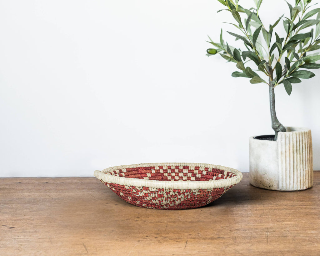 Handwoven Bowl Basket - Southwestern Basket - 7 inch dia