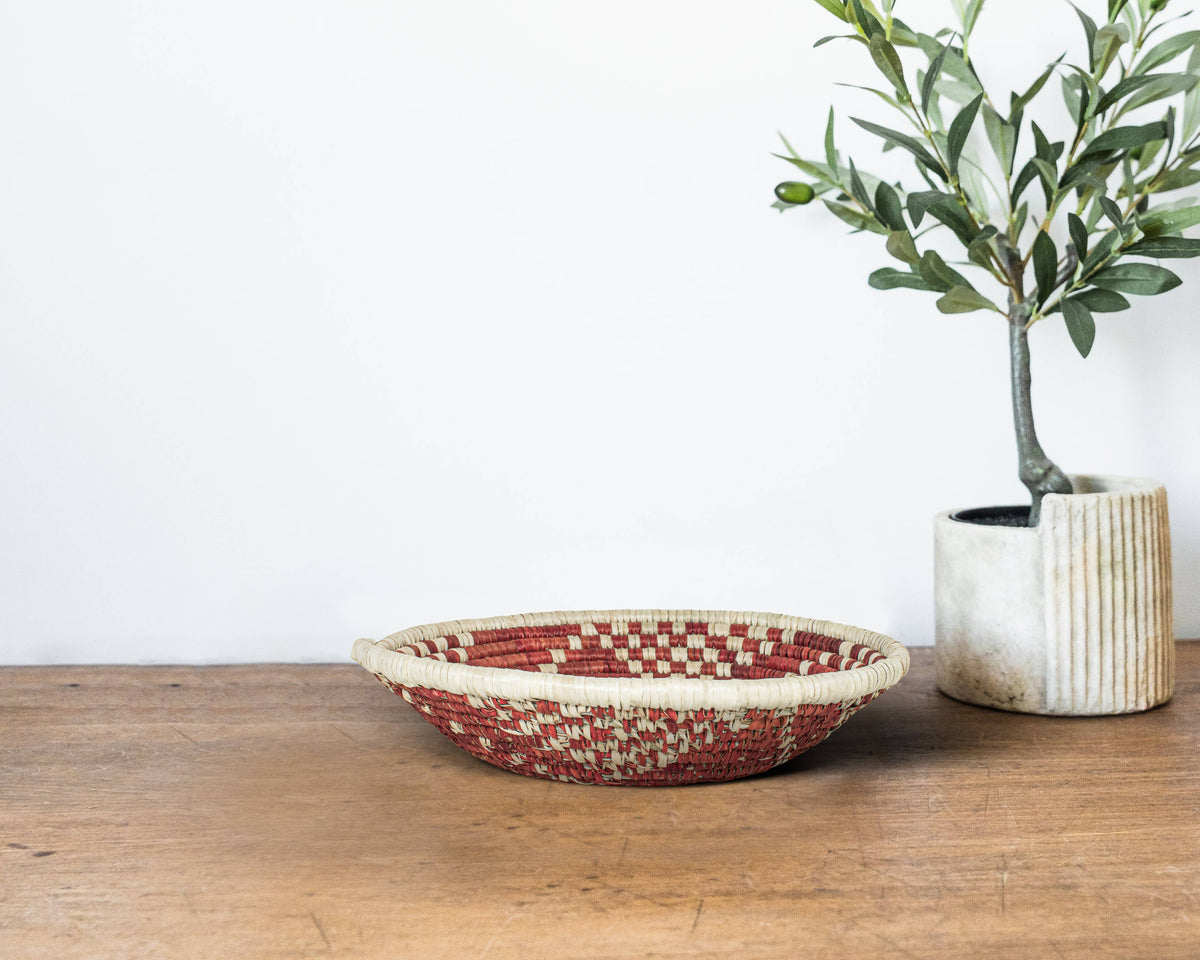 Handwoven Bowl Basket - Southwestern Basket - 7 inch dia