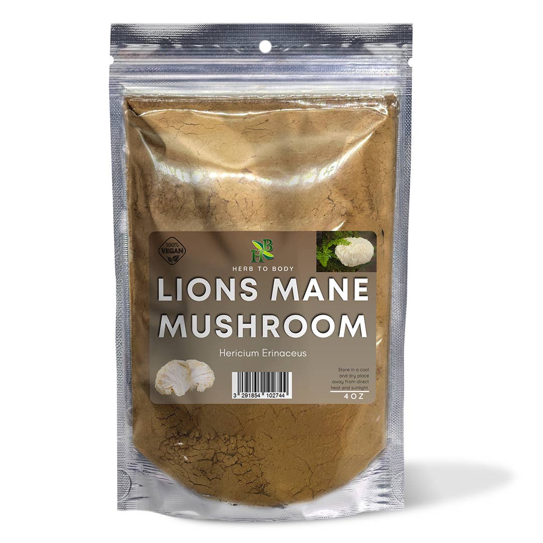 Organic Lion’s Mane Mushroom Powder - 4 oz (113 g)