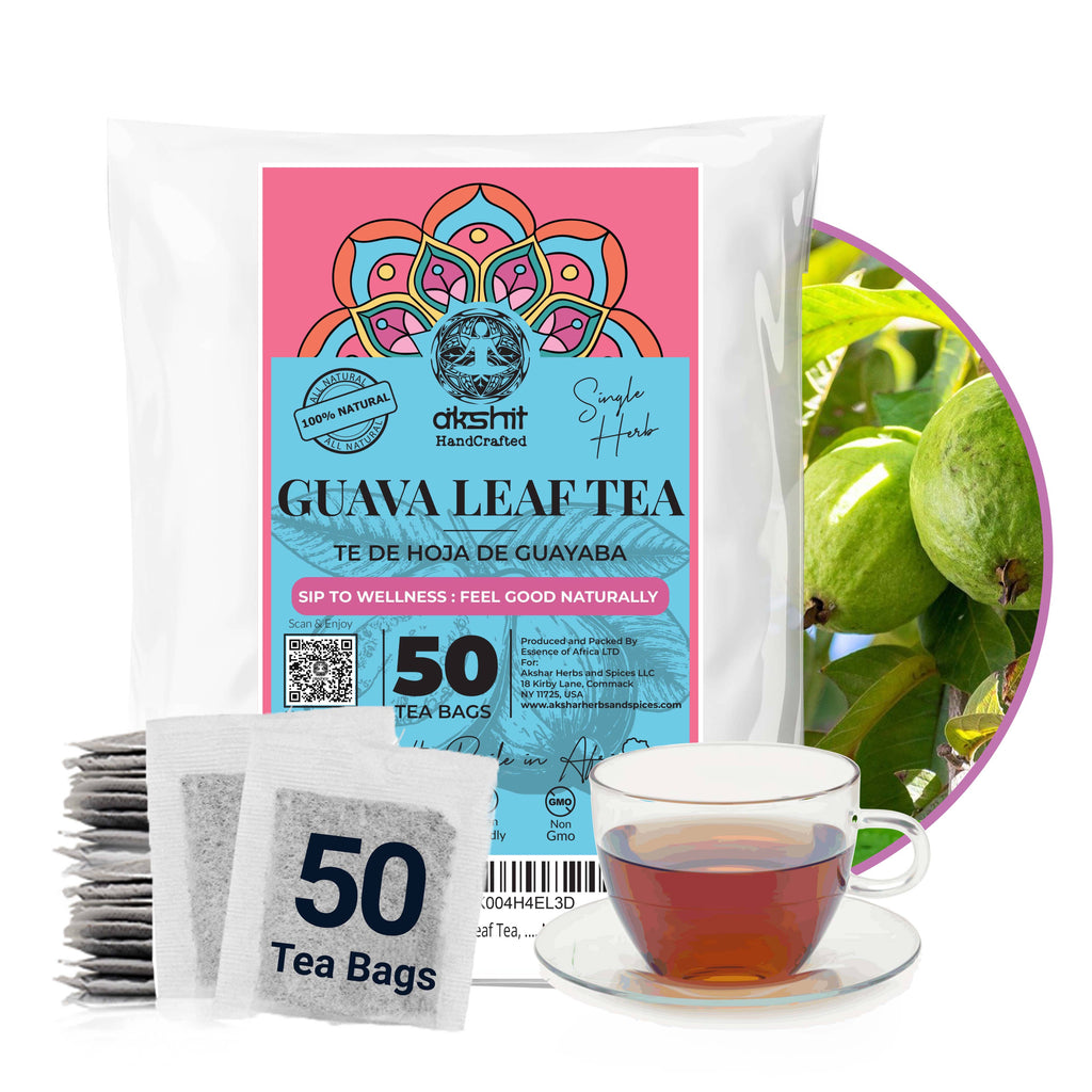 Guava Tea Bags, 50 Bags, Te de Hoja de Guayaba, Herbal Tea
