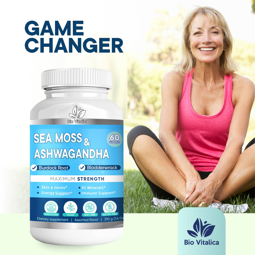 Sea Moss & Ashwagandha Gummies with Burdock & Bladderwrack