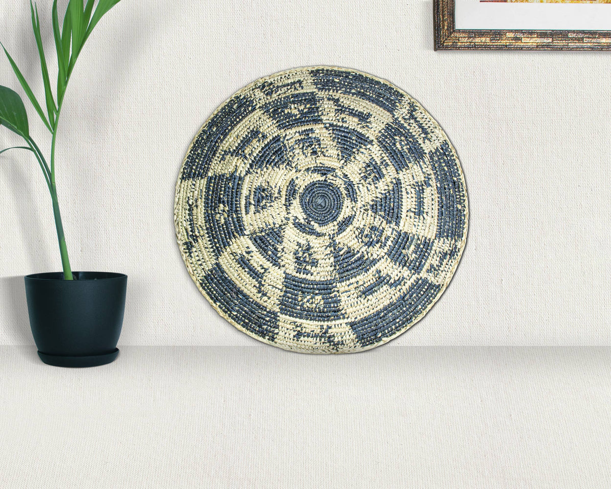 14" Handwoven Guardian Path Bowl for Wall Basket Decor