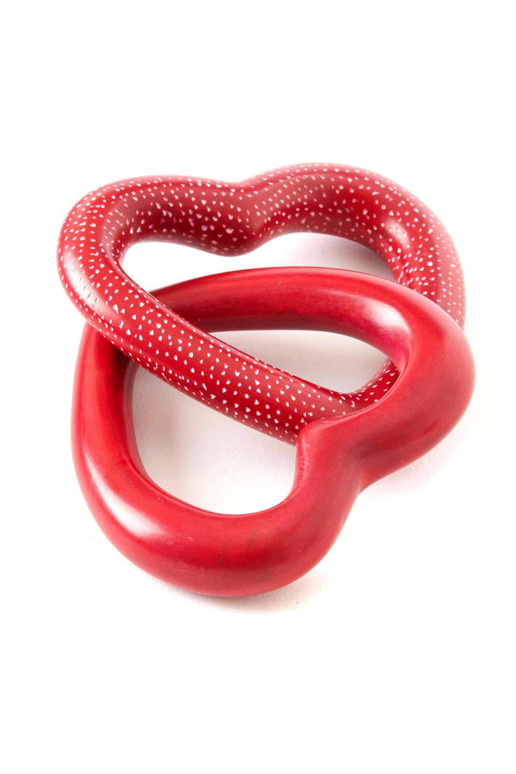 Kenyan Soapstone Interlocking Heart Chain - Valentine's Day Gifts