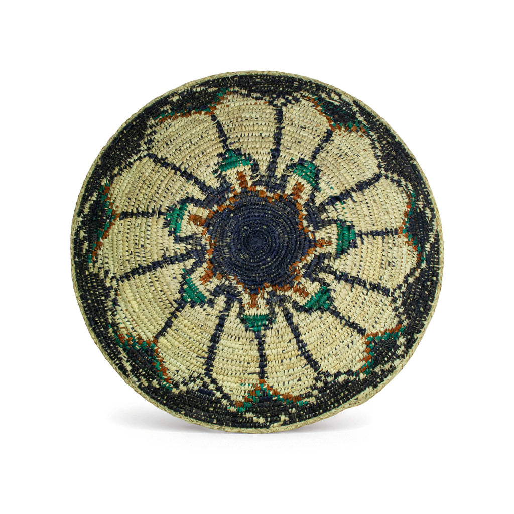 14" Handwoven Spin Wheel Bowl for Wall Basket Decor