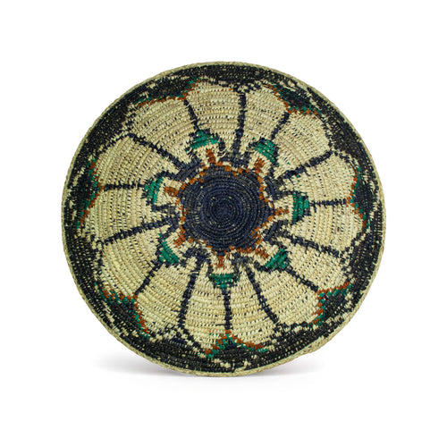 14" Handwoven Spin Wheel Bowl for Wall Basket Decor