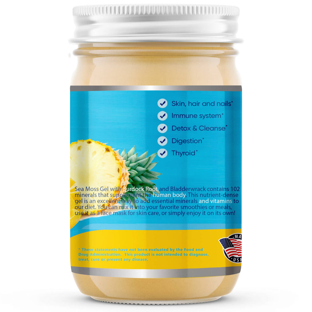Mango-Pineapple Sea Moss Gel Black Seed Oil & Ashwagandha